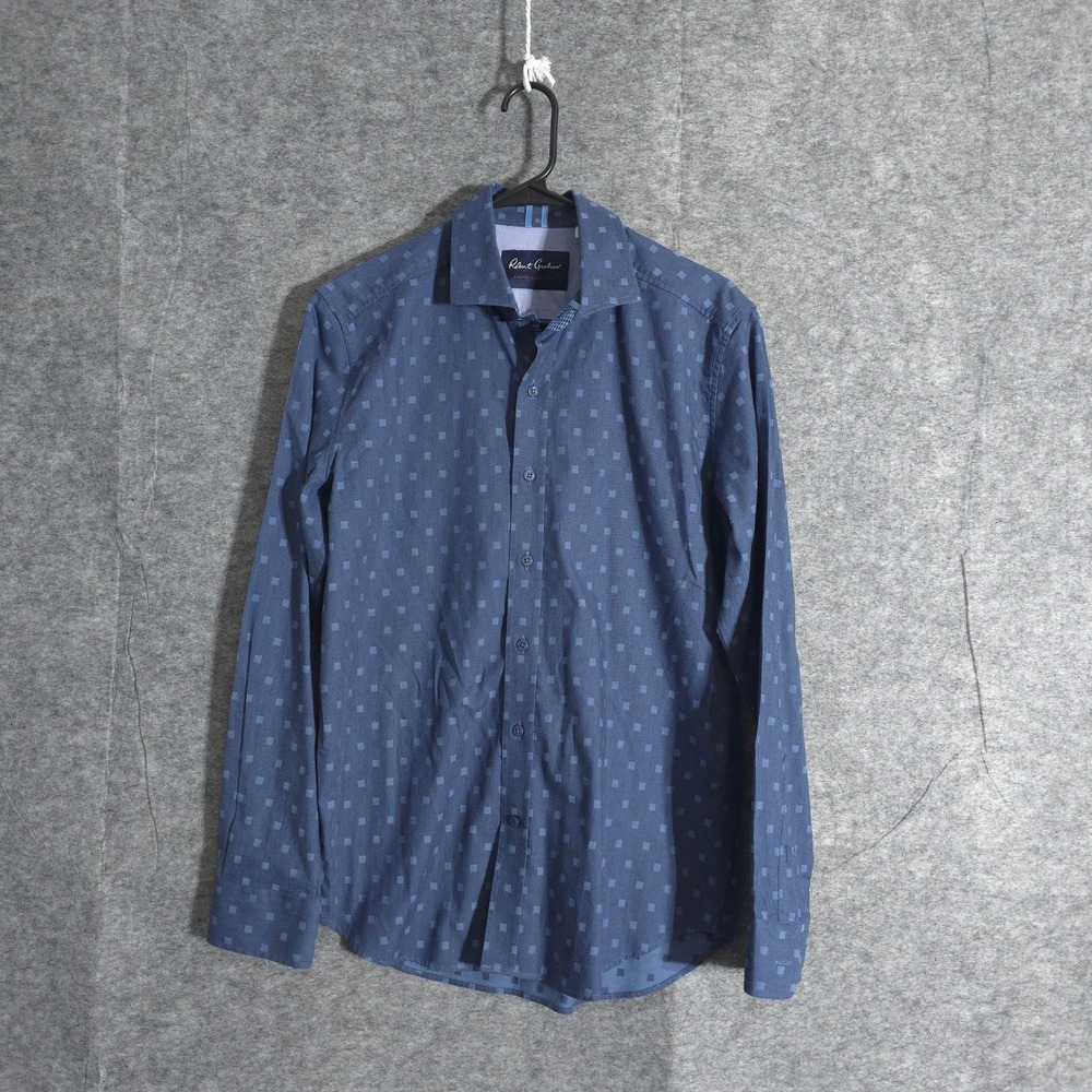 Robert Graham Shirt Men's Button Up Modern Americana Square Print Tailored Fit